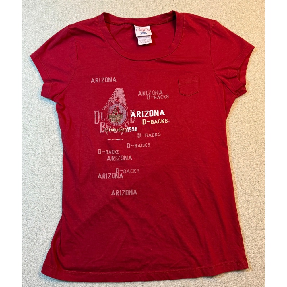 Arizona Diamondbacks MLB Red Graphic T-Shirt Womens Medium Campus Lifestyle